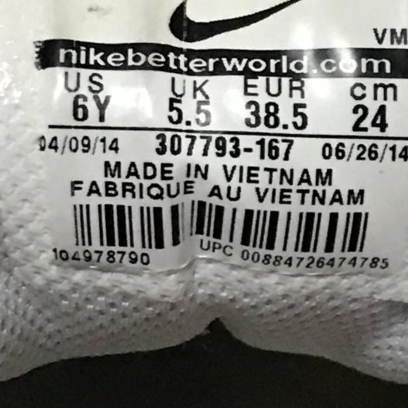 Nike Air Max 90 Triple White Youth Size 6Y Style 307793-167   - 224835 - Picture 12 of 12